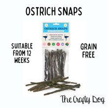 Load image into Gallery viewer, JR Pet Products - Ostrich Snaps - 3.5% Fat Low Fat Pancreatitis diet