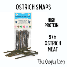 Load image into Gallery viewer, JR Pet Products - Ostrich Snaps - 3.5% Fat Low Fat Pancreatitis diet