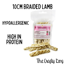 Load image into Gallery viewer, JR Pet Products - 10cm Braided Lamb 100g Bag