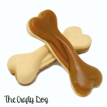 Load image into Gallery viewer, Peanut Butter Dual Sided Bone - Small or Medium - Vegan Dog Treats