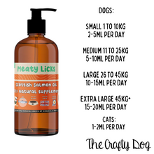 Load image into Gallery viewer, 100% Scottish Salmon Oil For Cats & Dogs - 500ml - Meaty Licks