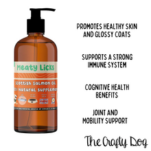 Load image into Gallery viewer, 100% Scottish Salmon Oil For Cats & Dogs - 500ml - Meaty Licks