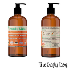 Load image into Gallery viewer, 100% Scottish Salmon Oil For Cats & Dogs - 500ml - Meaty Licks