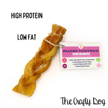 Load image into Gallery viewer, JR Pet Products - Braided Paddywack 15cm - Beef Plait - Low Odour