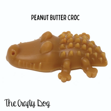 Load image into Gallery viewer, Dental Croc Dog Treats - size Medium - Peanut Butter OR Algae, Fennel, Parsley + Green Tea