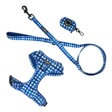 Load image into Gallery viewer, Blueberry Plaid Bundle: Harness + Lead + PBH