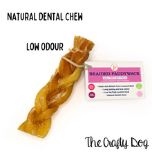 Load image into Gallery viewer, JR Pet Products - Braided Paddywack 15cm - Beef Plait - Low Odour