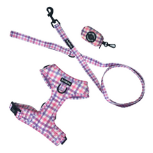 Load image into Gallery viewer, Bubblegum Plaid Bundle: Harness + Lead + PBH