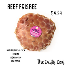 Load image into Gallery viewer, JR Pet Products - Beef Frisbee - Low Odour Dental Chew