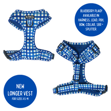Load image into Gallery viewer, Blueberry Plaid Bundle: Harness + Lead + PBH