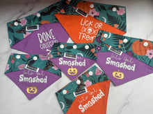 Load image into Gallery viewer, Halloween - Pumpkins on Teal - XS + Small + Medium + Large