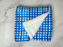 Load image into Gallery viewer, Blueberry Plaid Dog Blanket