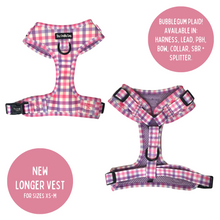 Load image into Gallery viewer, Bubblegum Plaid Bundle: Harness + Lead + PBH