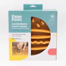 Load image into Gallery viewer, Zippy Paws - Happy Bowls - Hamburger Yellow