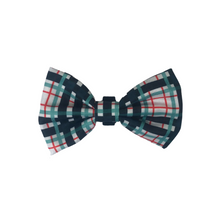 Load image into Gallery viewer, Peppermint Plaid Bow Ti