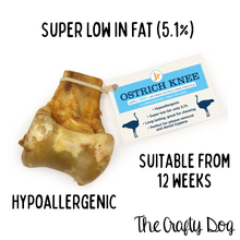 Load image into Gallery viewer, Ostrich Knee Knuckle - Natural Dog Dental Chew