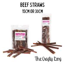 Load image into Gallery viewer, JR Pet Products - Beef Straws - 15cm 10pk OR 30cm 6pk