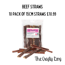 Load image into Gallery viewer, JR Pet Products - Beef Straws - 15cm 10pk OR 30cm 6pk