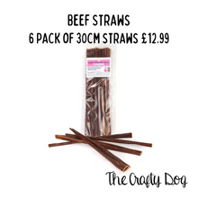 Load image into Gallery viewer, JR Pet Products - Beef Straws - 15cm 10pk OR 30cm 6pk