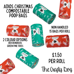 Adios Poop Bags Individual Rolls - Winter Edition - 2024!