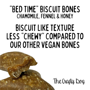 Bed Time Bone Biscuit - 7cm - Chamomile, Honey and Fennel - Vegan & Grain Free