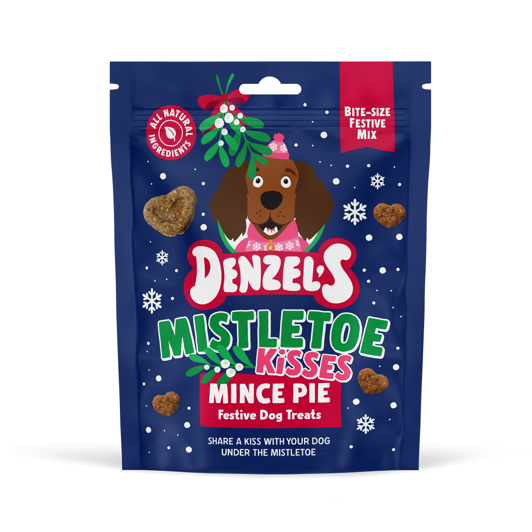 Denzels - Mistletoe Kisses - Mince Pie Dog Treats - 90g