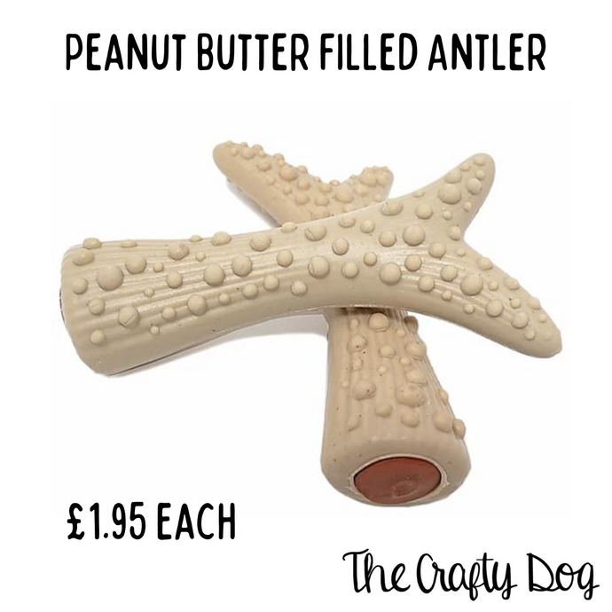 Peanut Butter Filled Antler - Vegan Dog Treats