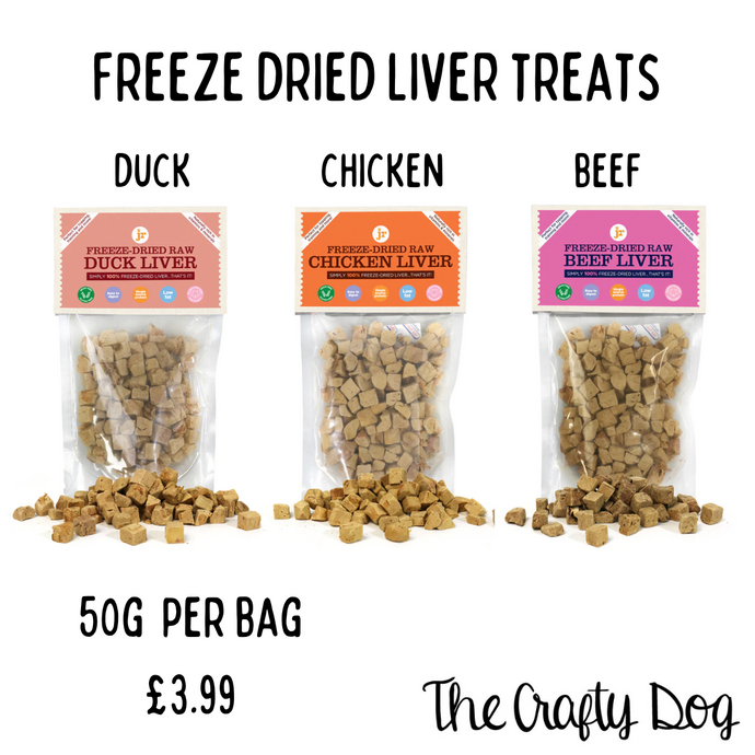 JR Pet Products - Freeze Dried Liver - Duck, Chicken & Beef - 50g - Grain Free