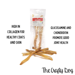 JR Pet Products - Buffalo Tendons 2 Per Pack - High Protein - Natural Dental Chew