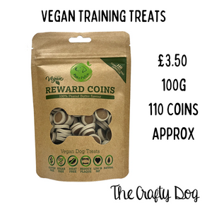 Vegan Training Treats - Peanut Butter Reward Coins - 100g - 110 coins approx