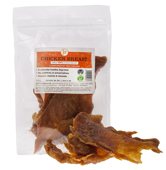 JR Pet Products - Chicken Breast Jerky - 100g Low Fat - BB OCT 25