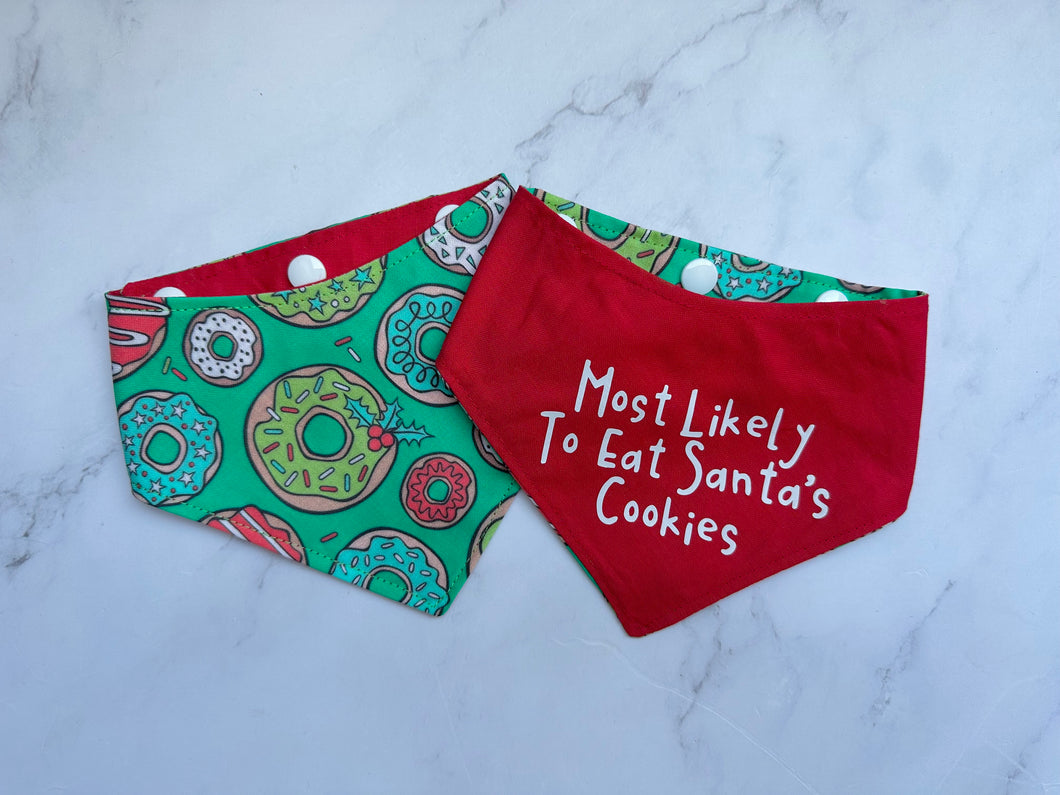 Santas Cookies - Green - Bandana