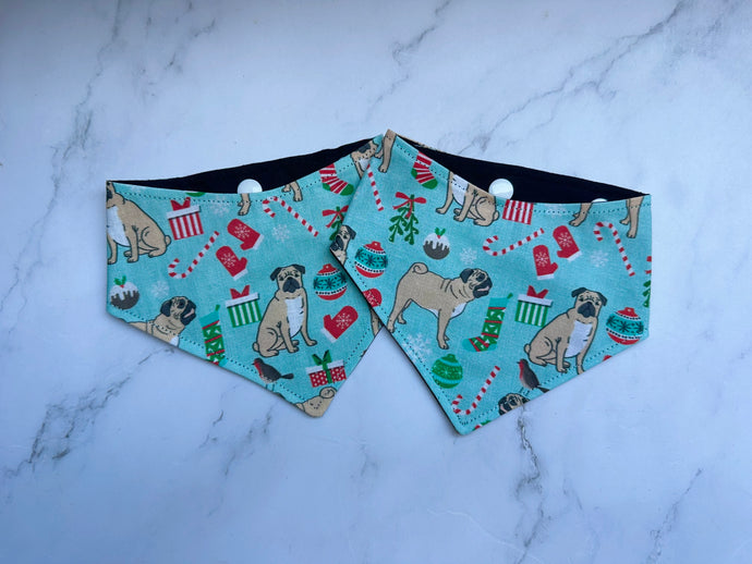 Pug - Breed Christmas Bandana