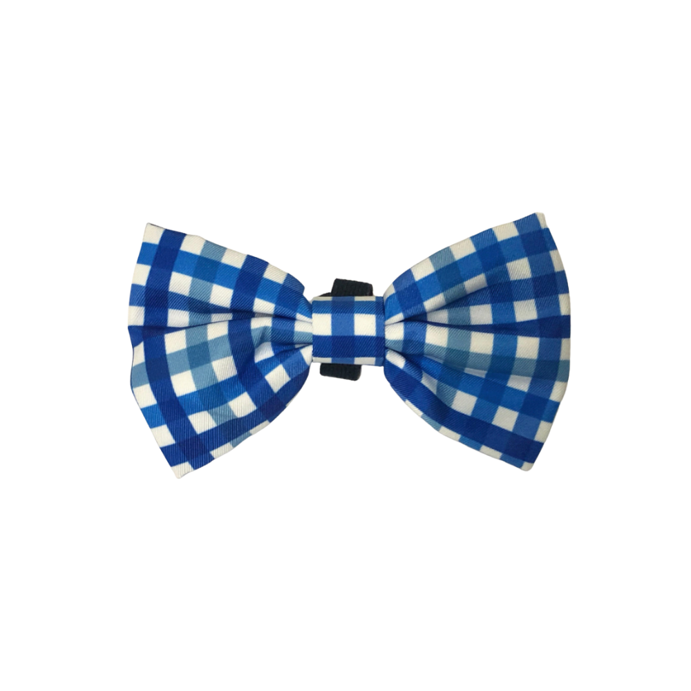 Blueberry Plaid Bow Tie