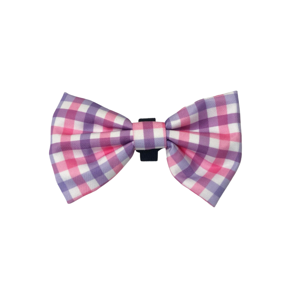 Bubblegum Plaid Bow Tie