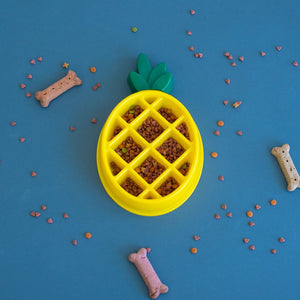 Zippy Paws - Happy Bowls - Pineapple Yellow + Green