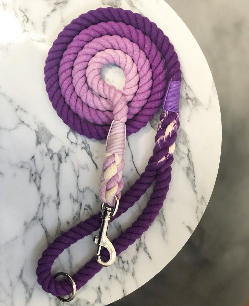 Plum Rope Lead – TheCraftyDogCo