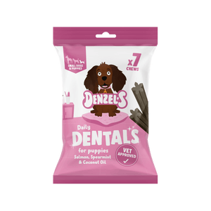 Denzels -  Daily Dentals for Small Dogs/Puppies: Salmon, Spearmint & Coconut Oil (7 chews)